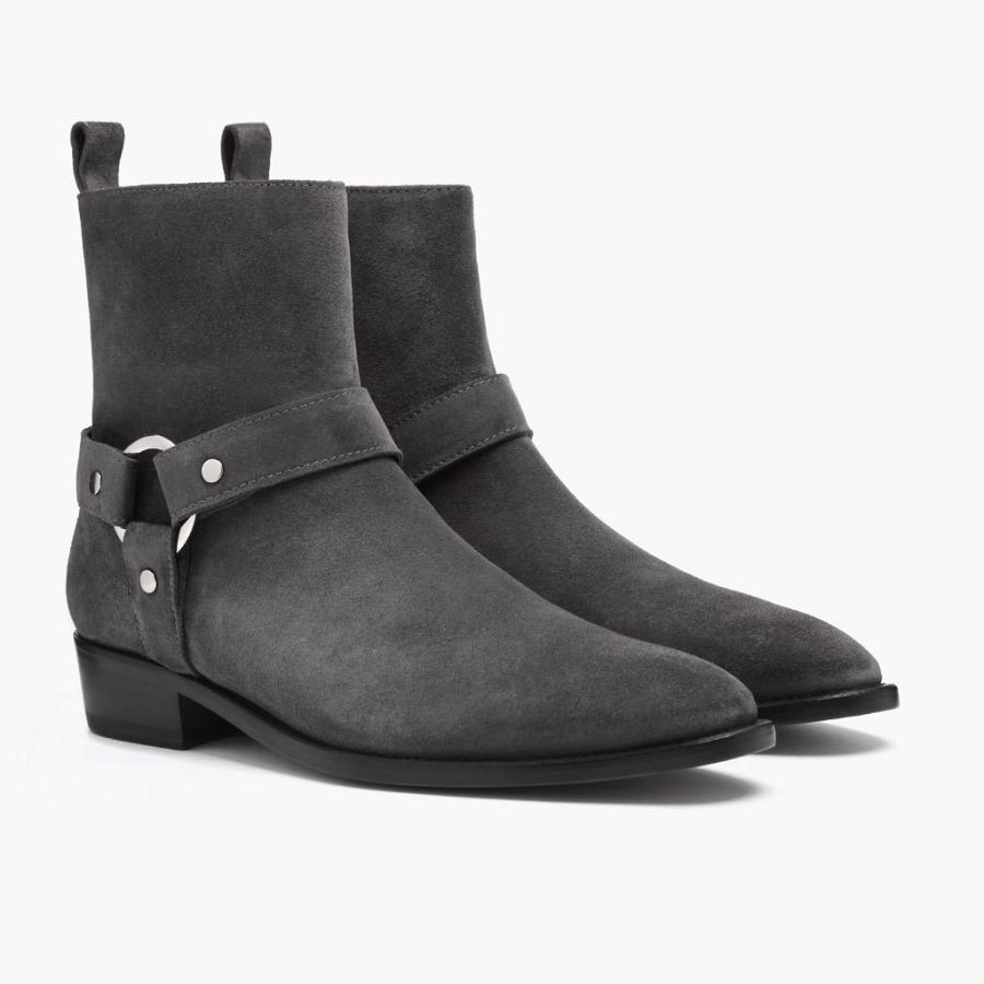 Grey Thursday Harness Suede Men\'s Chelsea Boots | SG32UZG