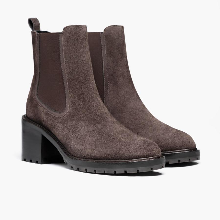 Grey Thursday Knockout Suede Women's Chelsea Boots | SG378NWY