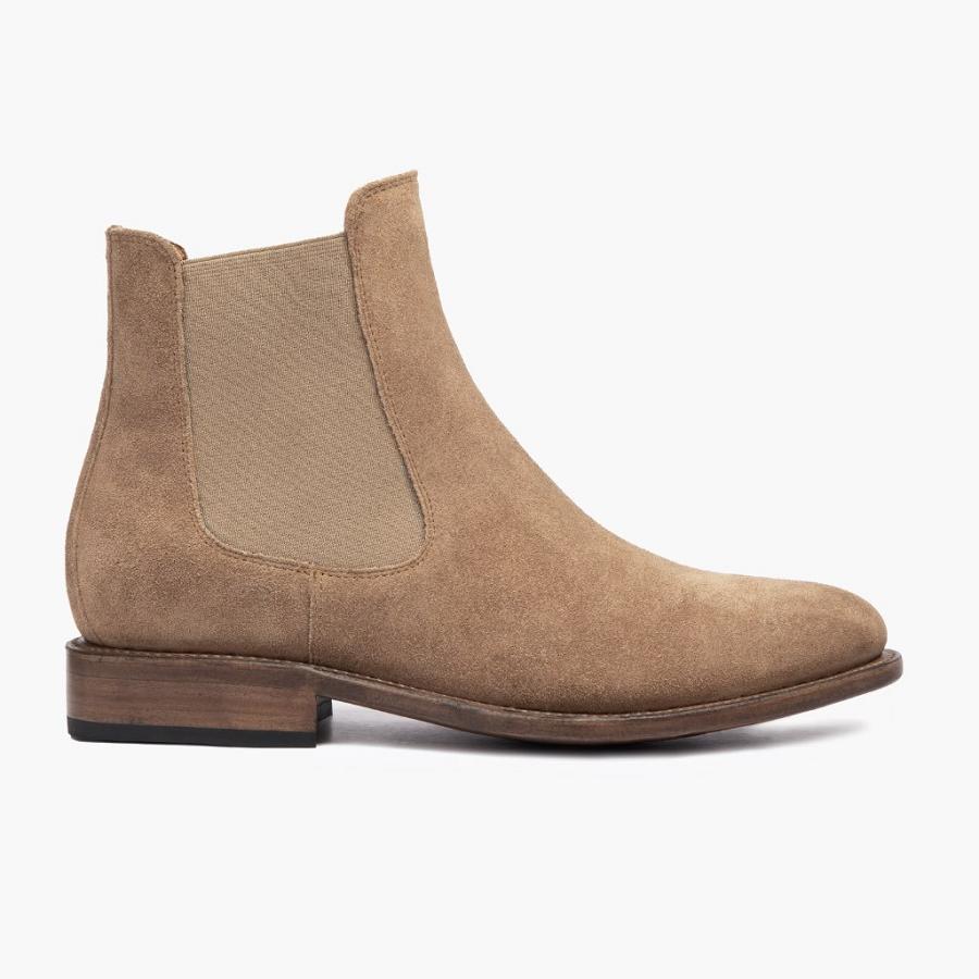 Khaki Thursday Cavalier Suede Men's Chelsea Boots | SG21KOR