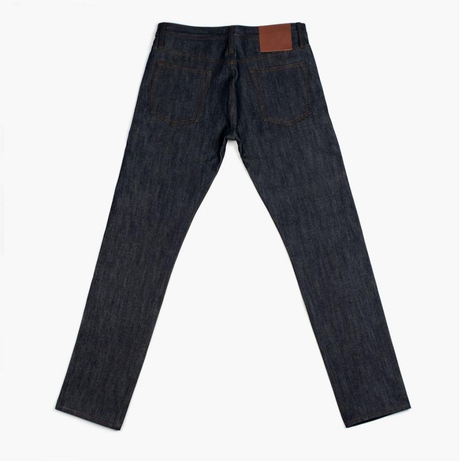 Navy Thursday Selvedge Tapered Cotton Men's Jeans | SG277CTV