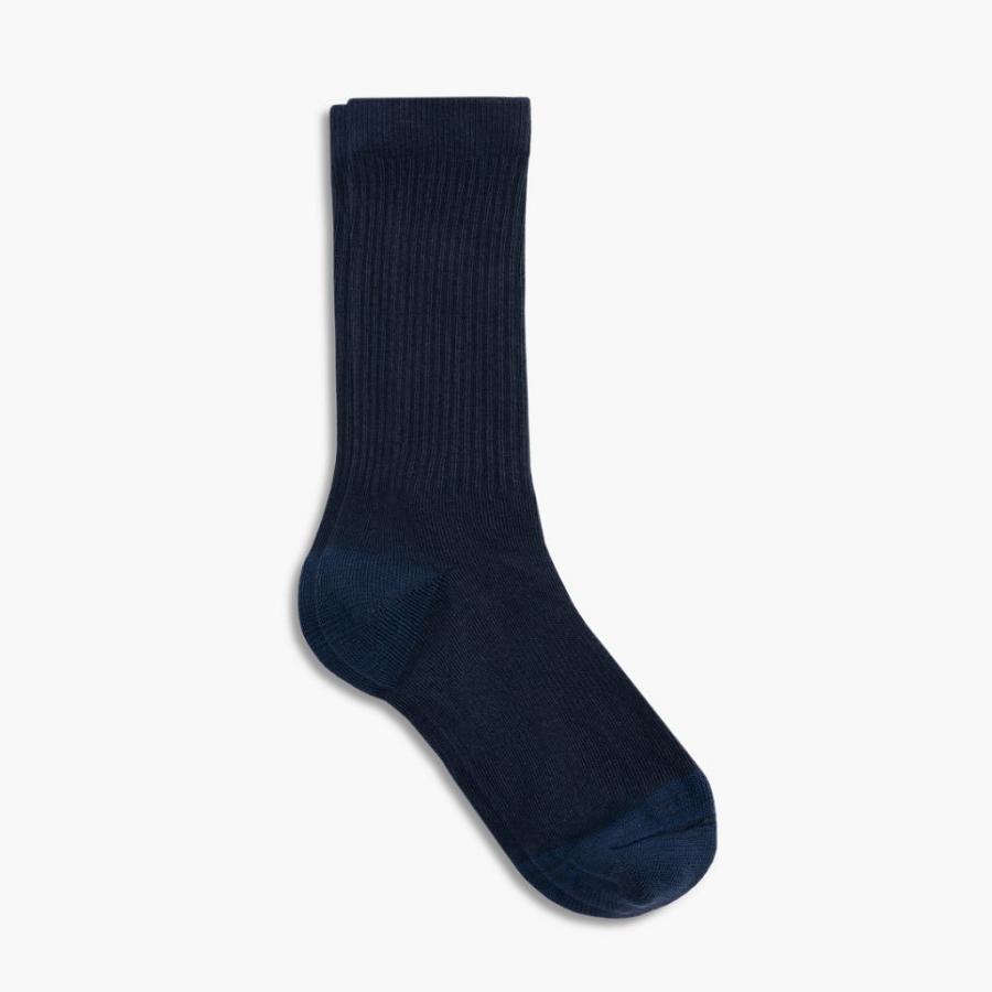 Navy Thursday Sodello Classic Crew Cotton Women\'s Socks | SG390DFM42