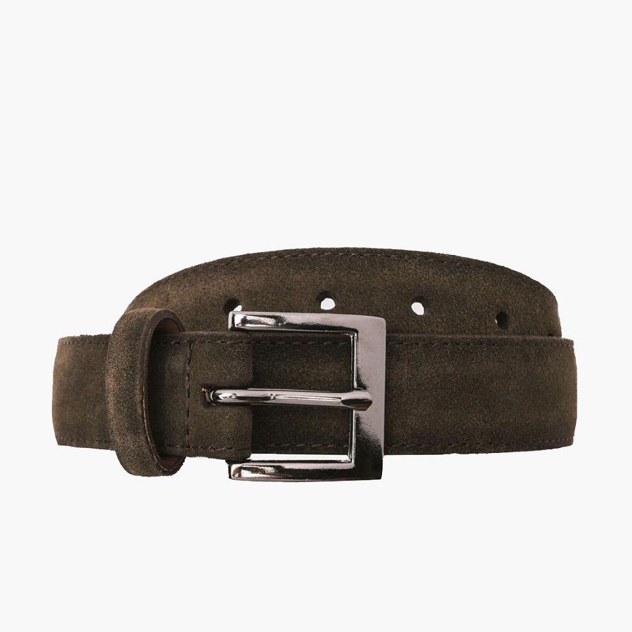 Olive Thursday Classic Suede Men\'s Belts | SG341PJJ