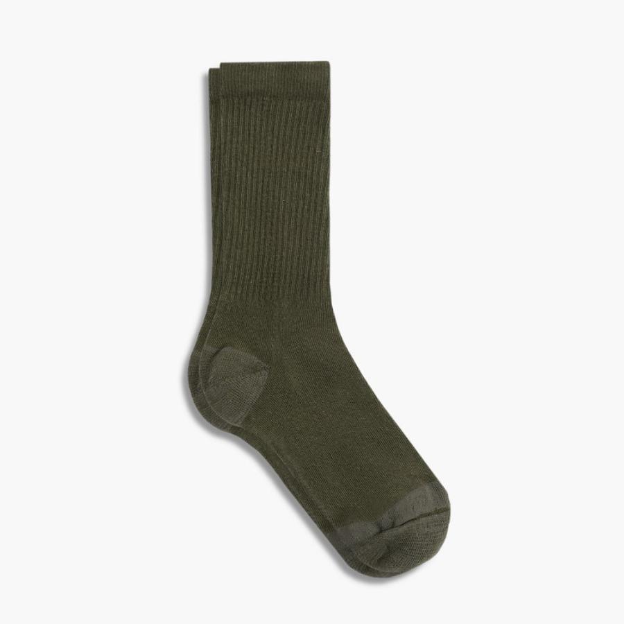 Olive Thursday Sodello Classic Crew Cotton Men\'s Socks | SG331ZUT