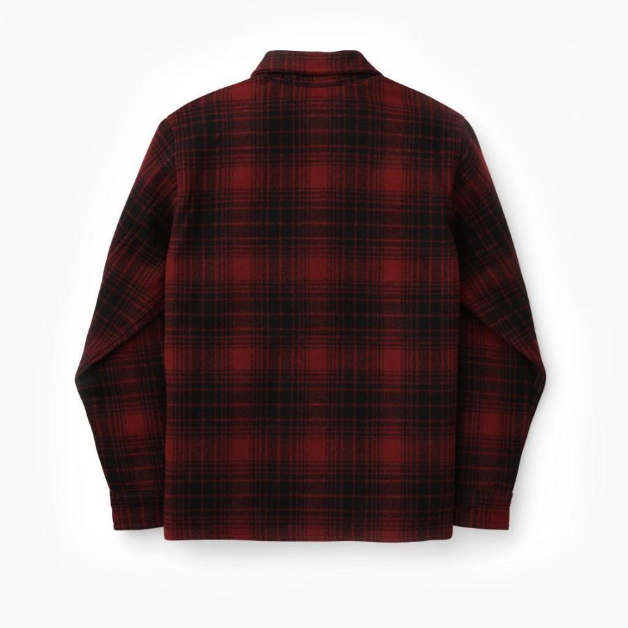 Red / Black Thursday Mackinaw Jac Wool Men's Shirts | SG285FDN