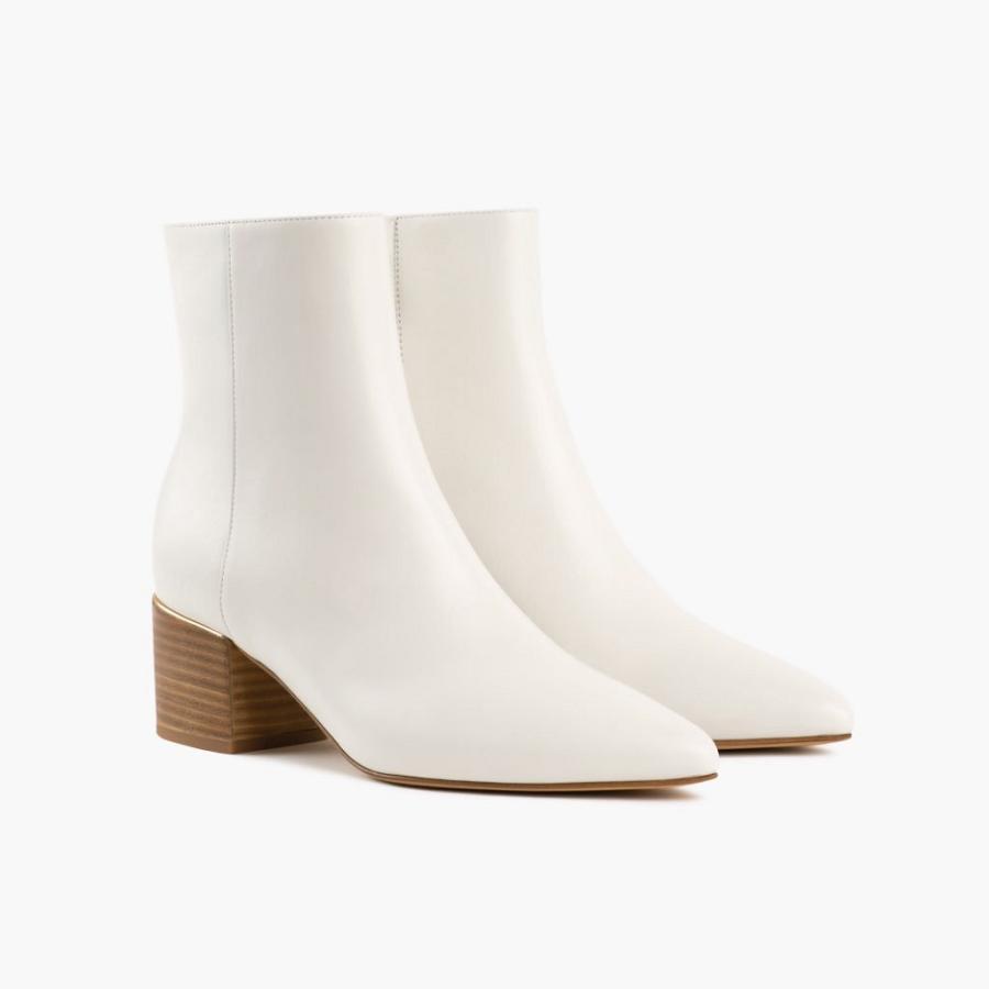 White Thursday Boots Luna Leather Women's High Heels | SG371YXF