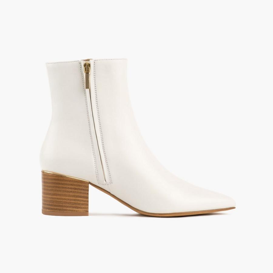 White Thursday Boots Luna Leather Women's High Heels | SG371YXF