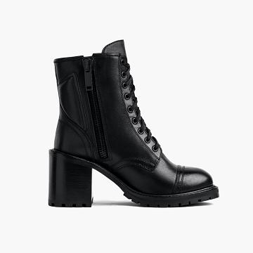 Black Thursday Boots Rebel Leather Women's High Heels | SG415FDN