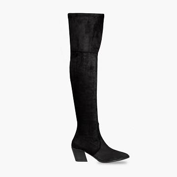 Black Thursday Boots Tempest Suede Women's High Heels | SG420OKI