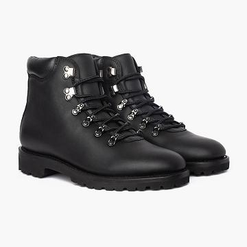 Black Thursday Commander Leather Men's Lace Up Boots | SG89WNB