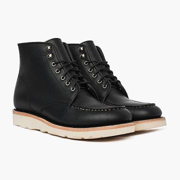 Black Thursday Diplomat Leather Men's Lace Up Boots | SG91MQZ