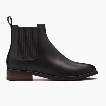 Black Thursday Dreamer Leather Women's Chelsea Boots | SG186OKI