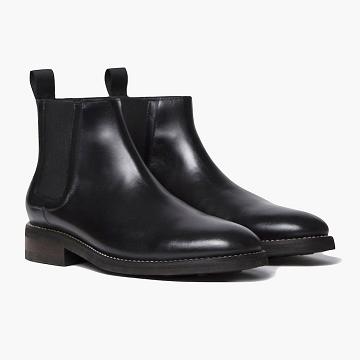 Black Thursday Duke Leather Men's Chelsea Boots | SG25FDN