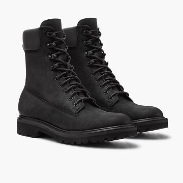 Black Thursday Explorer Leather Men's Lace Up Boots | SG97ZUT