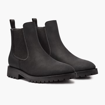 Black Thursday Legend Leather Men's Chelsea Boots | SG35RVD