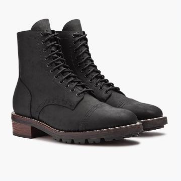 Black Thursday Logger Leather Men's Lace Up Boots | SG101HAP