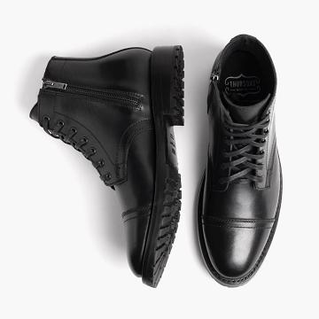 Black Thursday Major Leather Suede Men's Lace Up Boots | SG106AHK