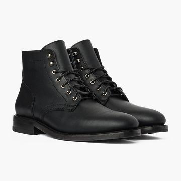 Black Thursday President Leather Classic Men's Lace Up Boots | SG112TCE