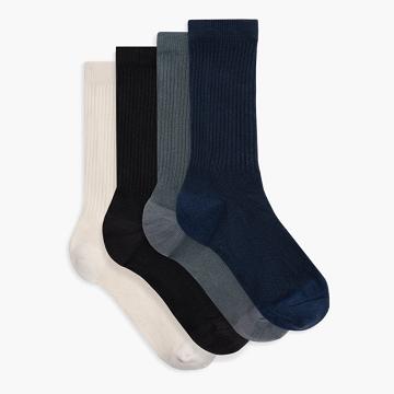 Blue / Multicolor Thursday Sodello Classic Crew Cotton 4-Pack Women's Socks | SG390DFM46