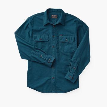 Blue Thursday Field Flannel Cotton Men's Shirts | SG283HAP