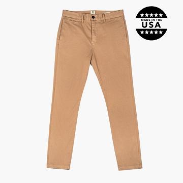 Brown Thursday Axe Slim Fit Chinos Cotton Men's Pants | SG279ZUT