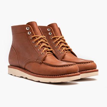 Brown Thursday Diplomat Leather Men's Lace Up Boots | SG94VRW