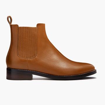 Brown Thursday Dreamer Leather Women's Chelsea Boots | SG358LIS