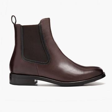 Brown Thursday Duchess Leather Women's Chelsea Boots | SG363FDN