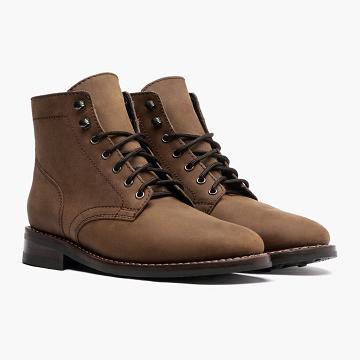 Brown Thursday President Leather Suede Men's Lace Up Boots | SG113RVD