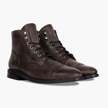 Burgundy Thursday Captain Leather Classic Men's Lace Up Boots | SG79SGL