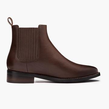 Chocolate Thursday Dreamer Leather Women's Chelsea Boots | SG357ZUT