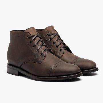 Coffee Thursday Cadet Leather Men's Lace Up Boots | SG68VRW