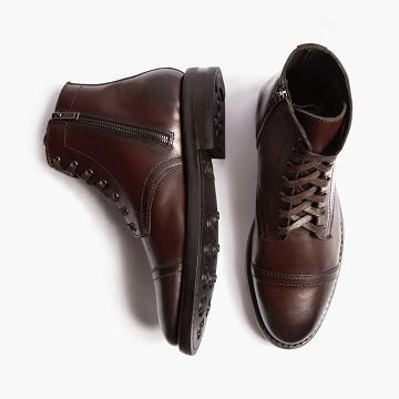 Coffee Thursday Major Leather Men's Lace Up Boots | SG104DFM