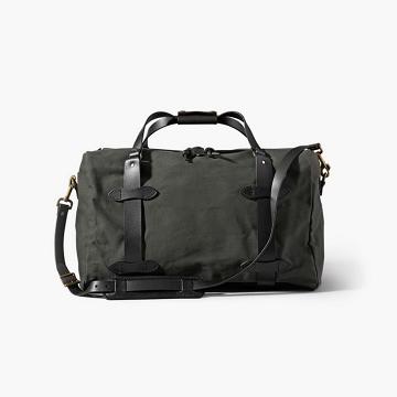 Green Thursday Rugged Twill Duffle Leather Men's Bags | SG291ILH