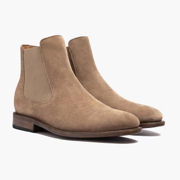 Khaki Thursday Cavalier Suede Men's Chelsea Boots | SG21KOR