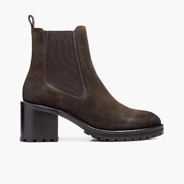 Olive Thursday Knockout Suede Women's Chelsea Boots | SG380VRW