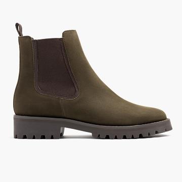 Olive Thursday Legend Nubuck Women's Chelsea Boots | SG394OKI