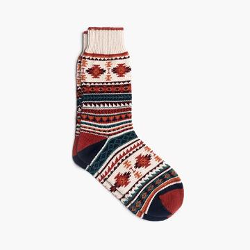 White / Multicolor Thursday Sodello Southern Sun Cotton Multicolor Women's Socks | SG390DFM60