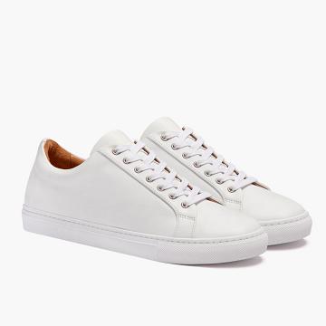 White Thursday Premier Low Tops Leather Men's Sneakers | SG224VRW